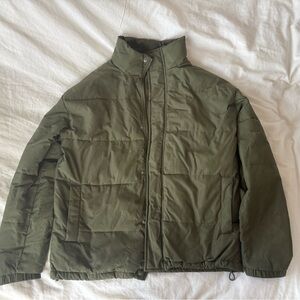 Topman Khaki Puffer Jacket for Men